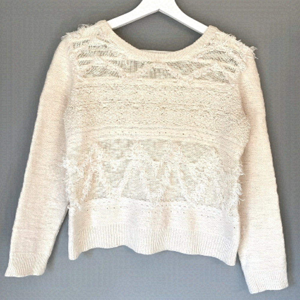 Moth Off-White Textured Knit Sweater